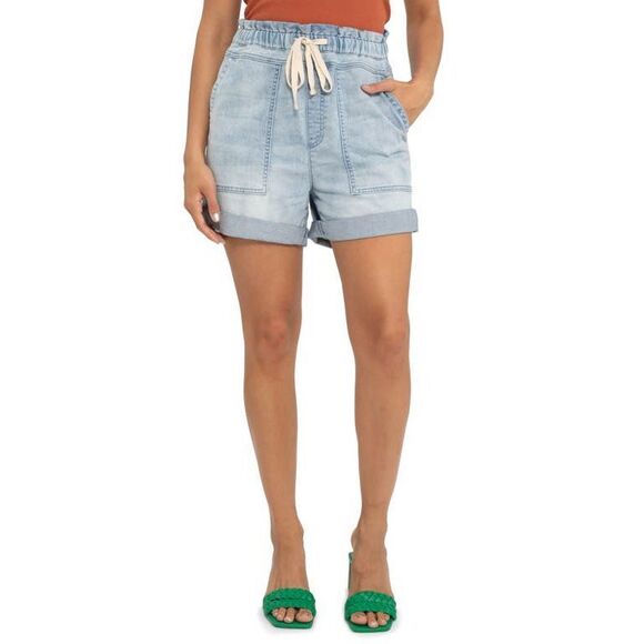 Sanctuary Womens Tourist Drawstring Smocked Denim Shorts Size XXS - Picture 1 of 3